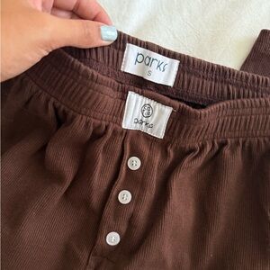Parke brown ribbed pj pants